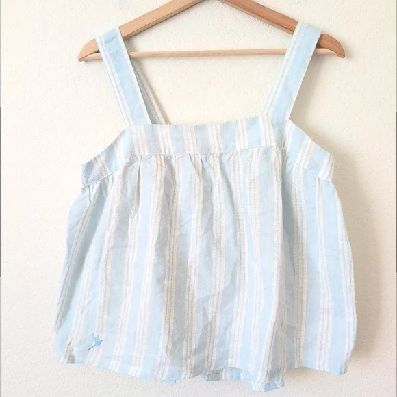 NWT Calypso St Barth Sleep Striped Cotton Tank Top Women's Pajama S Blue White - Picture 6 of 9